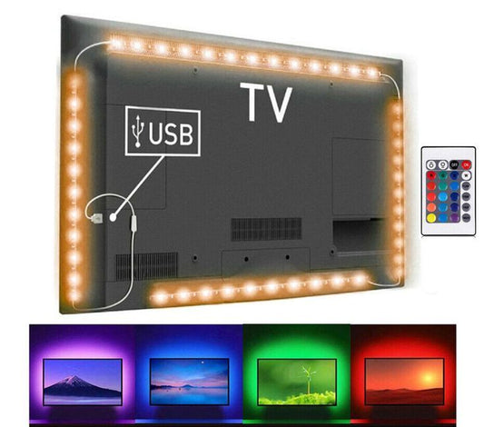 Benzi LED RGB USB pentru TV / Monitor – Iluminare Ambientă
